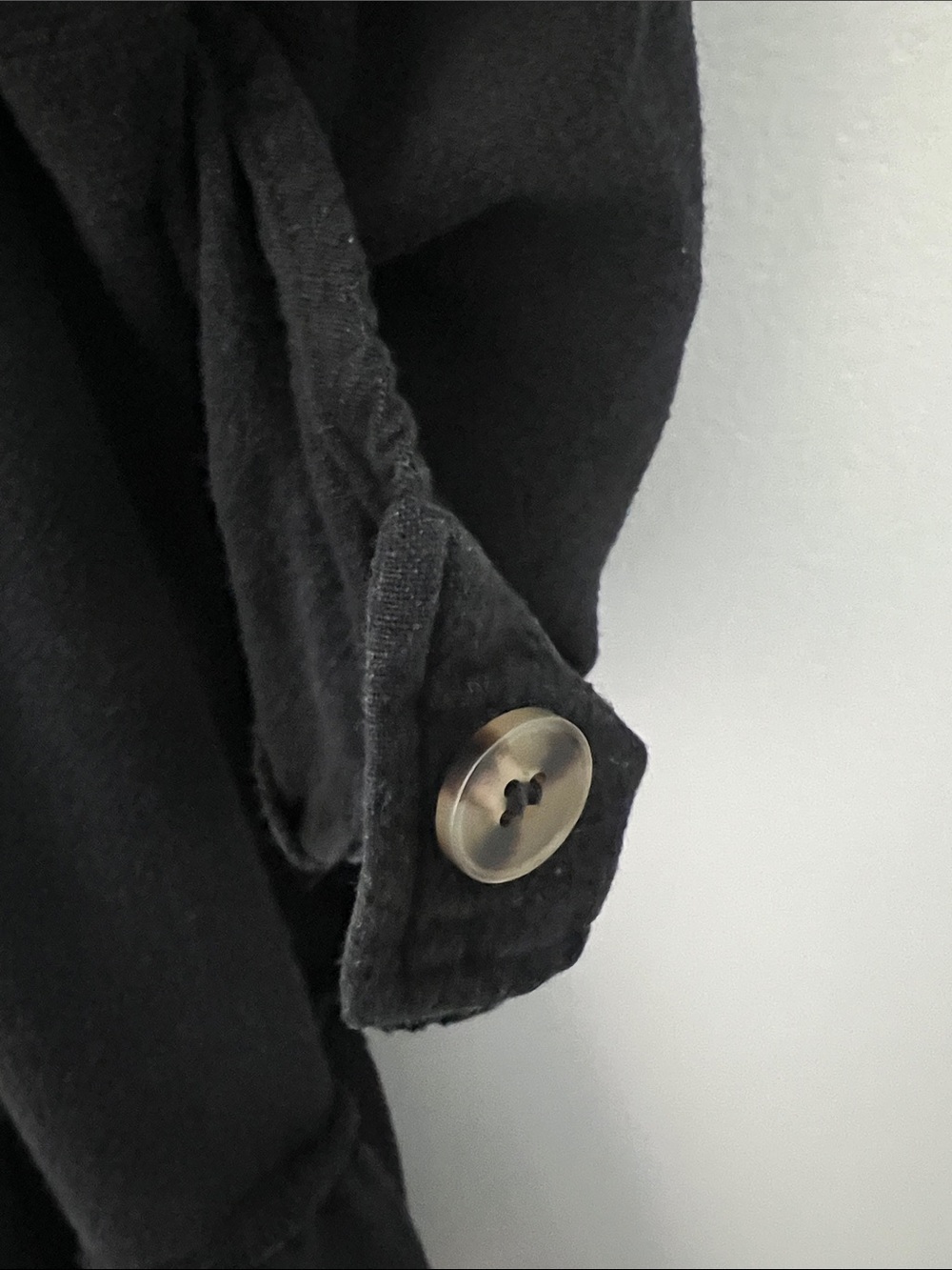 White Birch | Cotton Blend Black Tiered Button-Front Shirt Dress #D90042XL Sz S - Picture 6 of 16